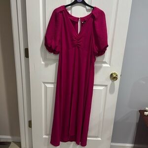 Fuchsia Zara Open back dress